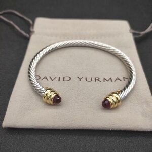 David Yurman 5MM gold-headed red diamond bracelet
